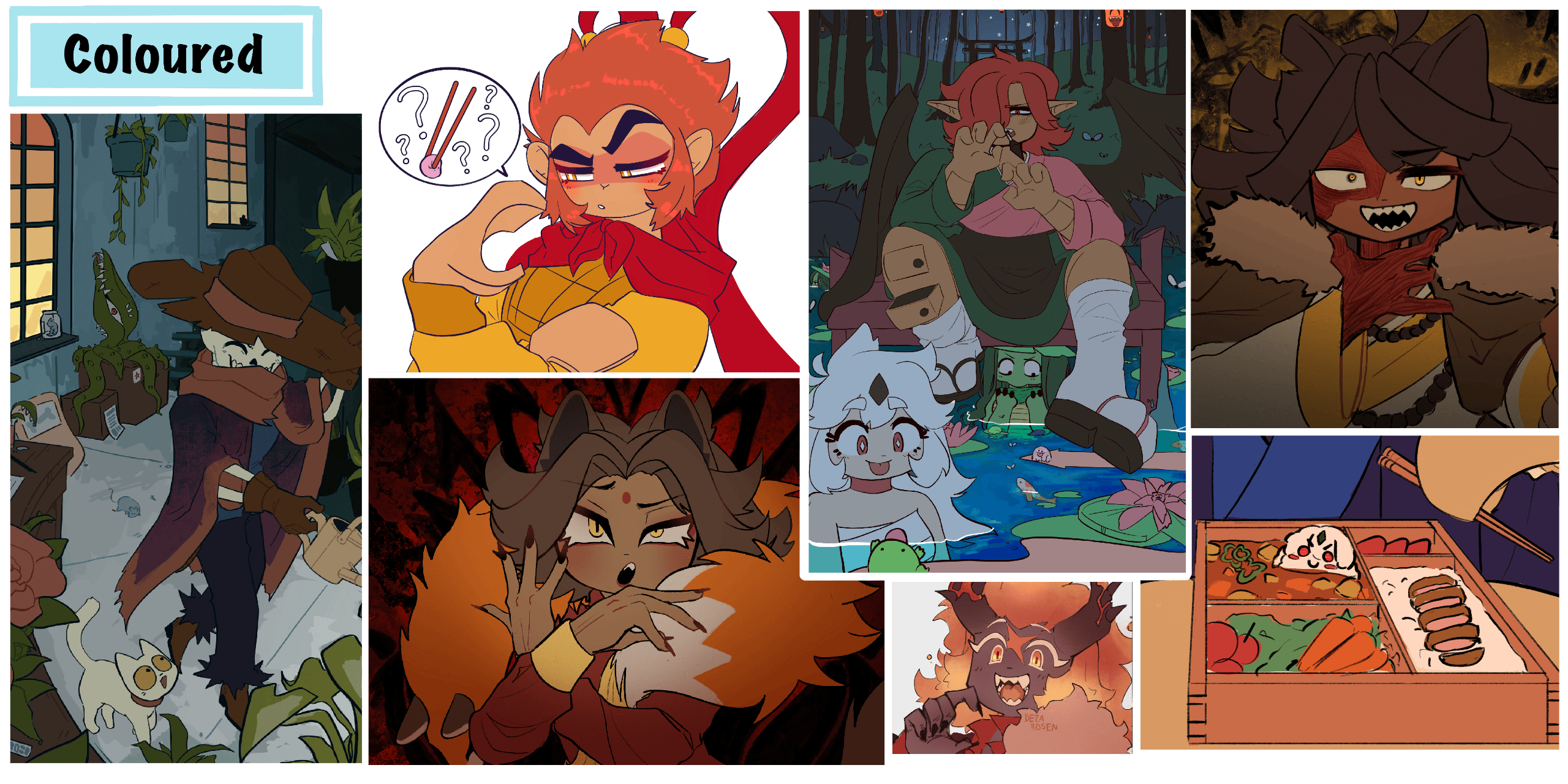 Colored w/ lineart Examples